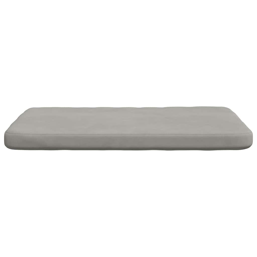 Sitzkissen 4 pcs Hellgrau 40 x 40 x 3 cm Mikrofaserstoff