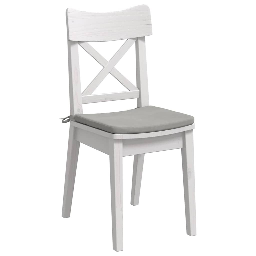 Sitzkissen 4 pcs Hellgrau 40 x 40 x 3 cm Mikrofaserstoff