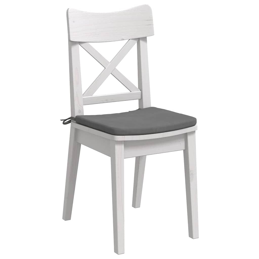 Sitzkissen 4 pcs Dunkelgrau 40 x 40 x 3 cm Mikrofaserstoff