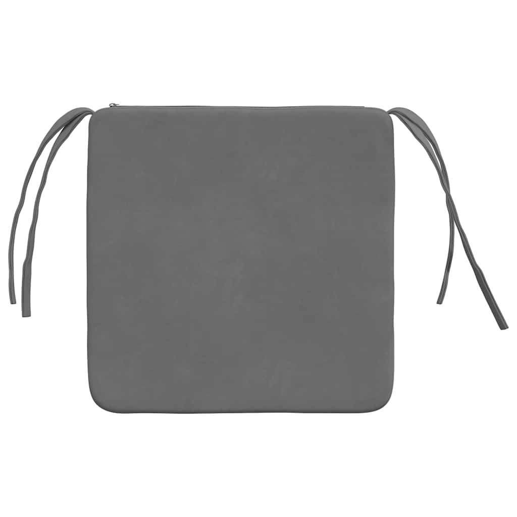 Sitzkissen 4 pcs Dunkelgrau 40 x 40 x 3 cm Mikrofaserstoff
