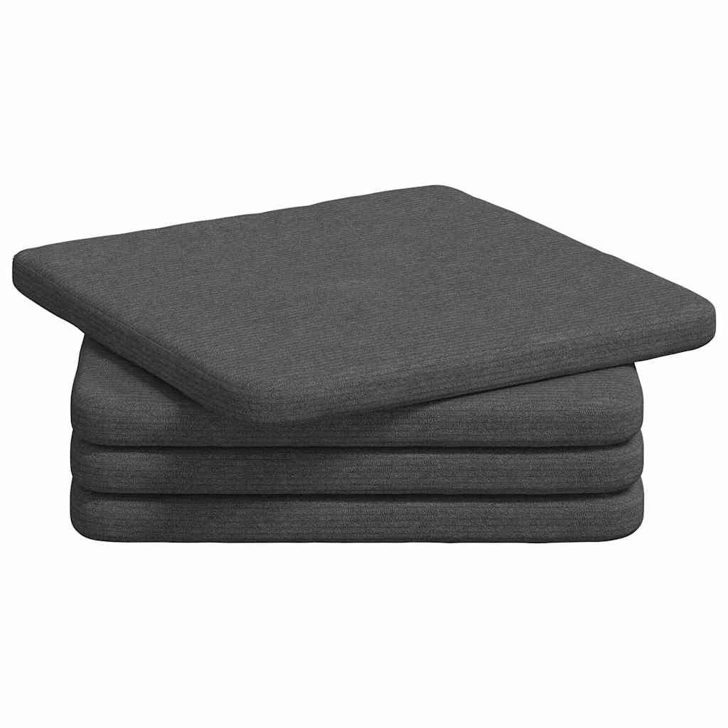 Sitzkissen 4 pcs Dunkelgrau 40 x 40 x 3 cm Cordstoff