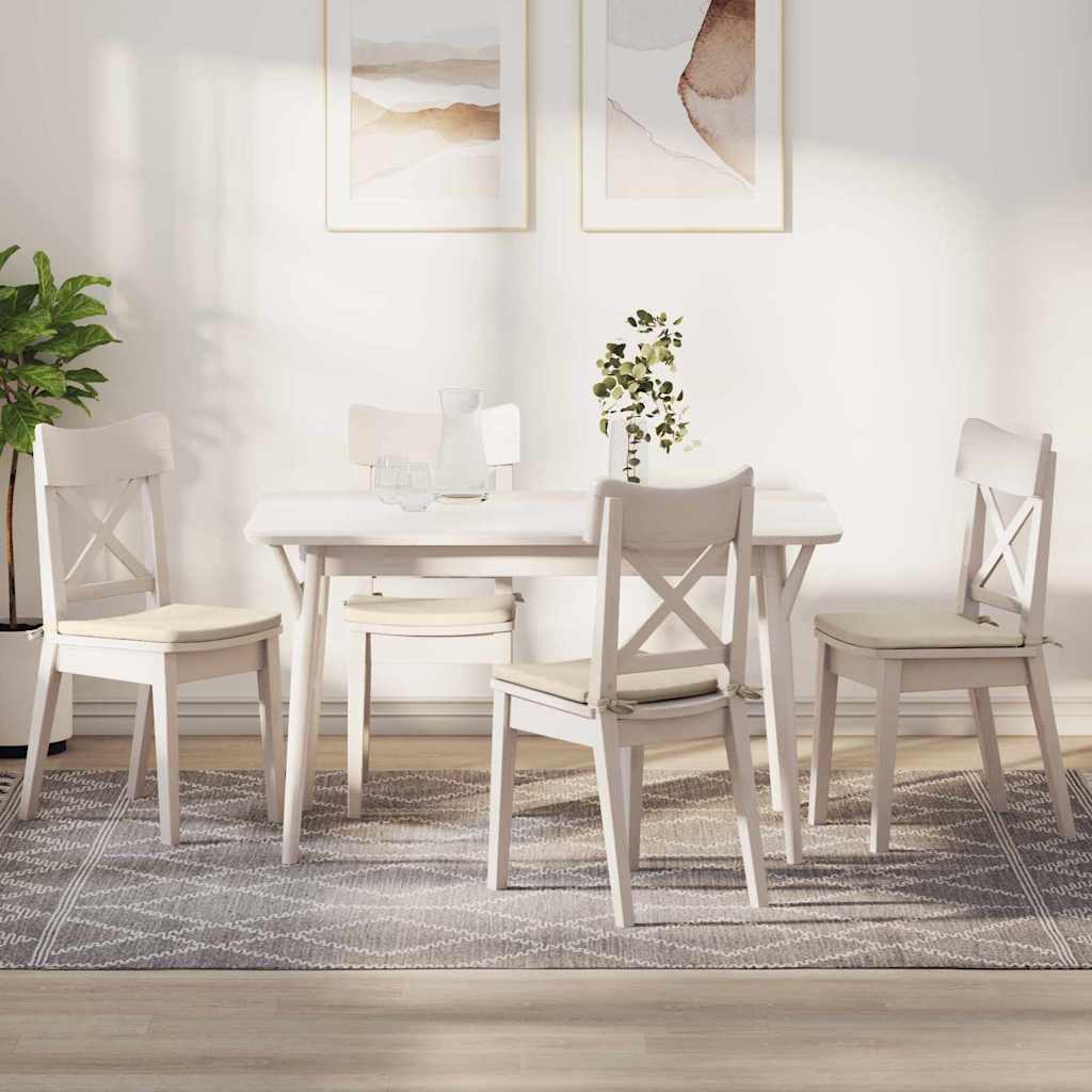 Sitzkissen 4 pcs Creme 40 x 40 x 3 cm Cordstoff