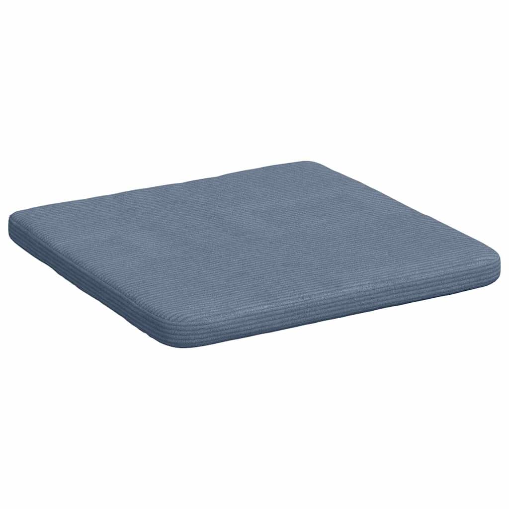 Sitzkissen 4 Stück Blau 40 x 40 x 3 cm Cordstoff