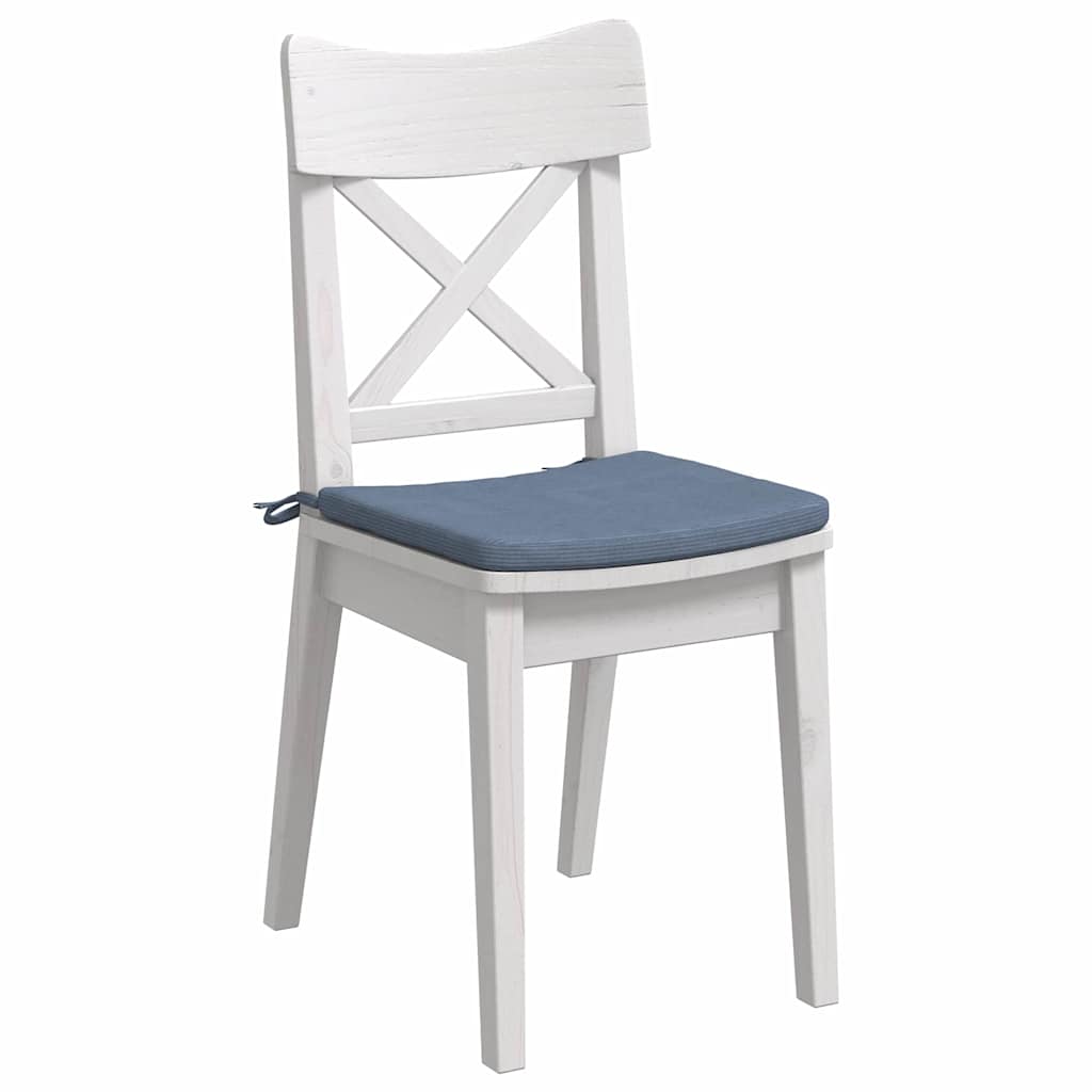 Sitzkissen 4 Stück Blau 40 x 40 x 3 cm Cordstoff