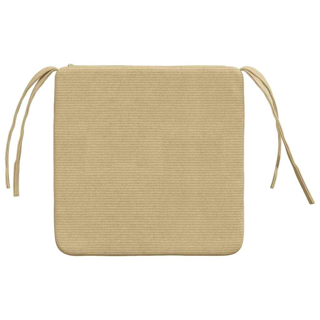 Sitzkissen 4 pcs Grau-Grün 40 x 40 x 3 cm Cordstoff