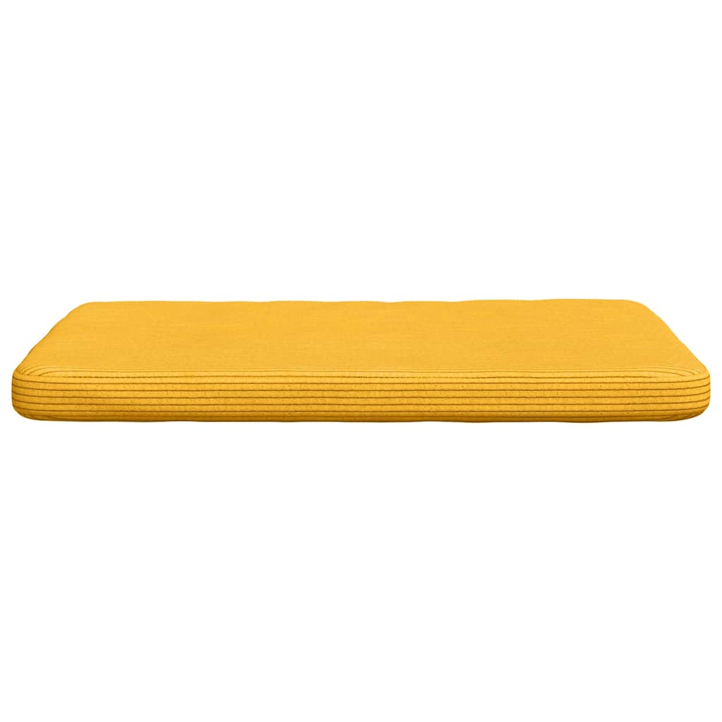 Sitzkissen 4 pcs Helles Gelb 40 x 40 x 3 cm Cordstoff