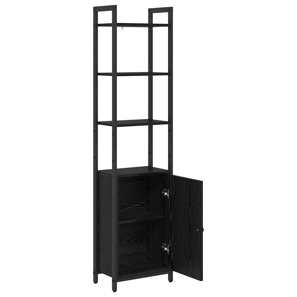 Bücherregal Schwarz Eichen-Optik 40 x 24 x 161 cm Holzwerkstoff
