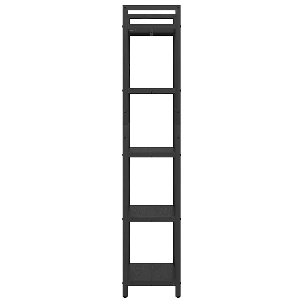 Bücherregal Schwarz Eichen-Optik 56 x 34 x 171 cm Holzwerkstoff
