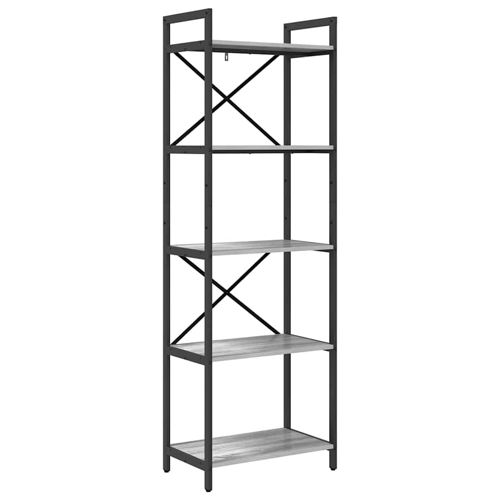 Bücherregal Graues Sonoma 56 x 34 x 171 cm Holzwerkstoff