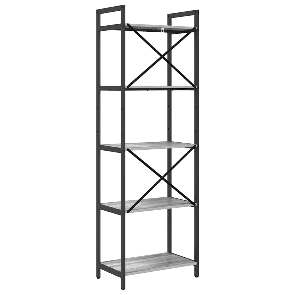 Bücherregal Graues Sonoma 56 x 34 x 171 cm Holzwerkstoff