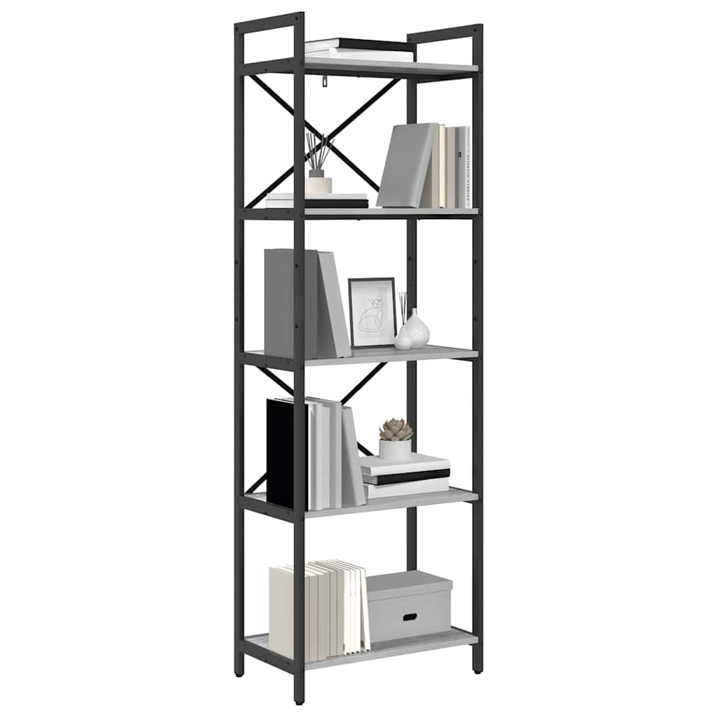 Bücherregal Graues Sonoma 56 x 34 x 171 cm Holzwerkstoff