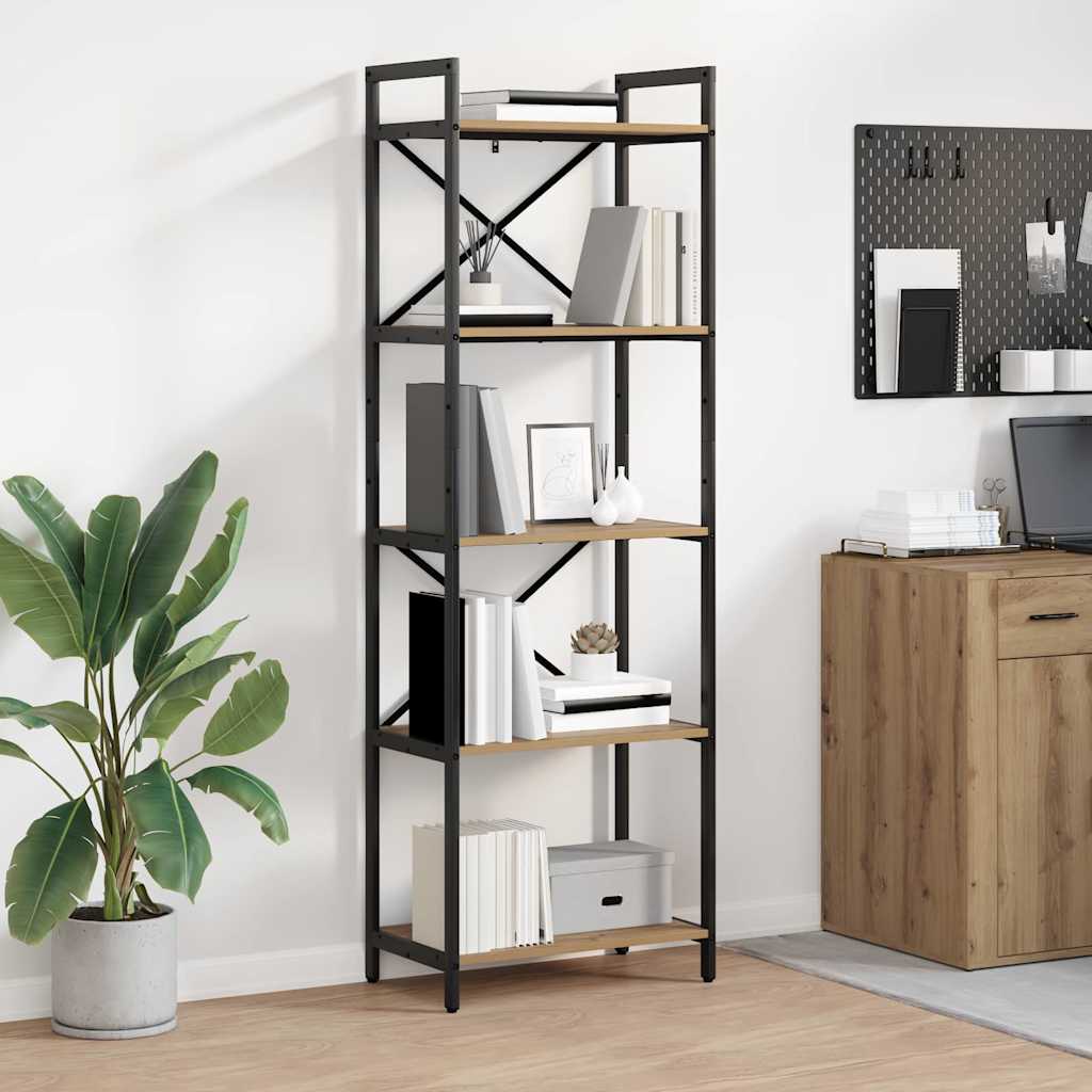 Bücherregal Artisan-Eiche 56 x 34 x 171 cm Holzwerkstoff