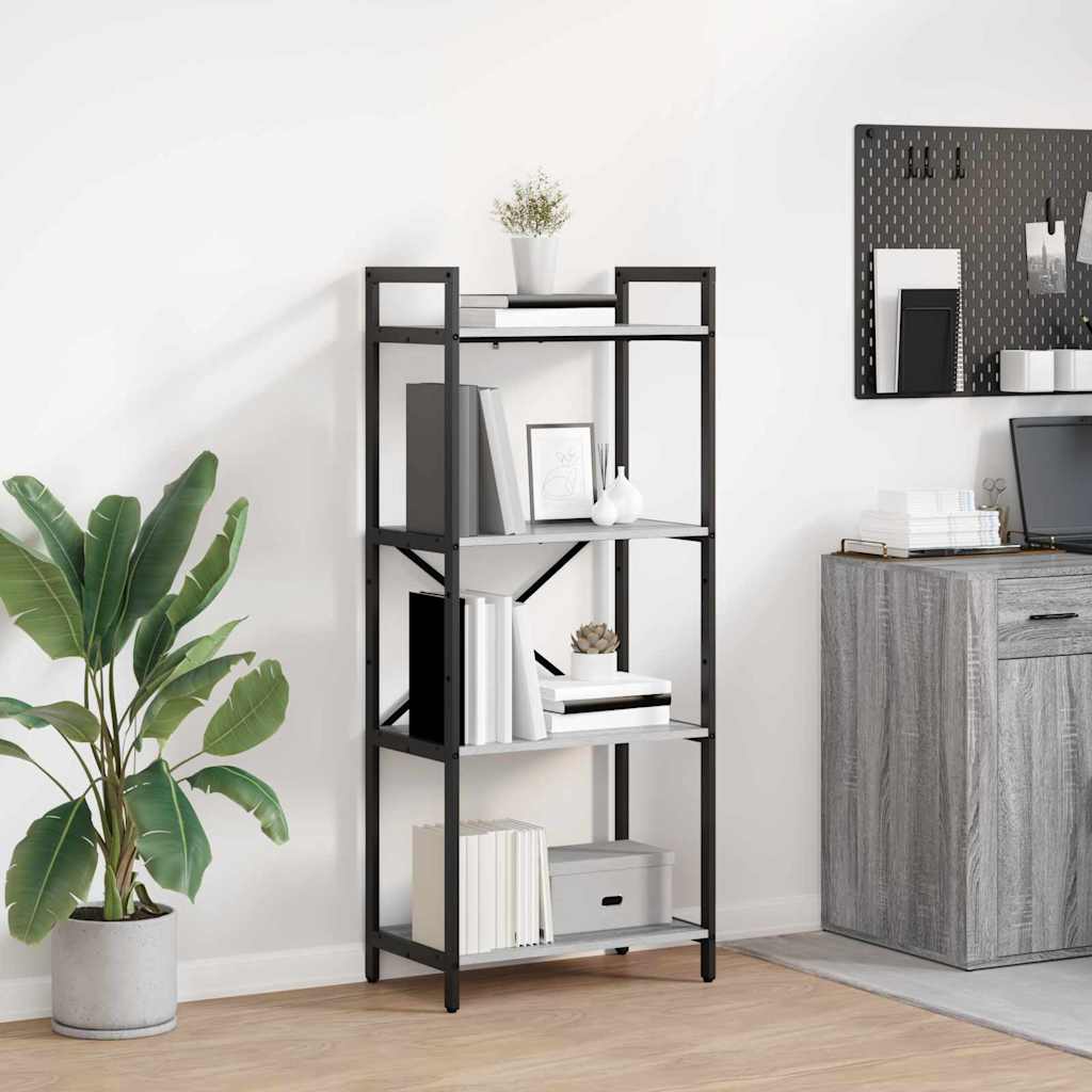 Bücherregal Graues Sonoma 56 x 34 x 133,5 cm Holzwerkstoff