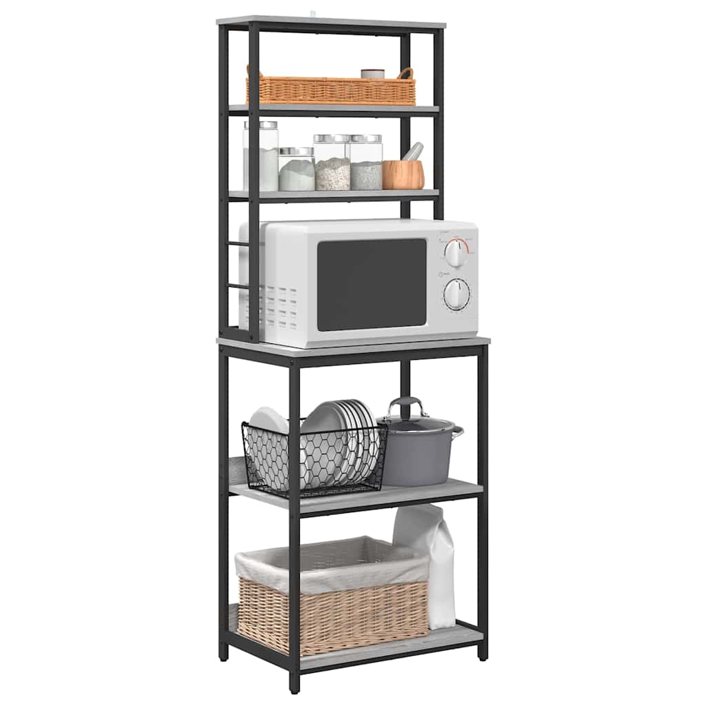 Küchenregal Graues Sonoma 60 x 40 x 168 cm Holzwerkstoff