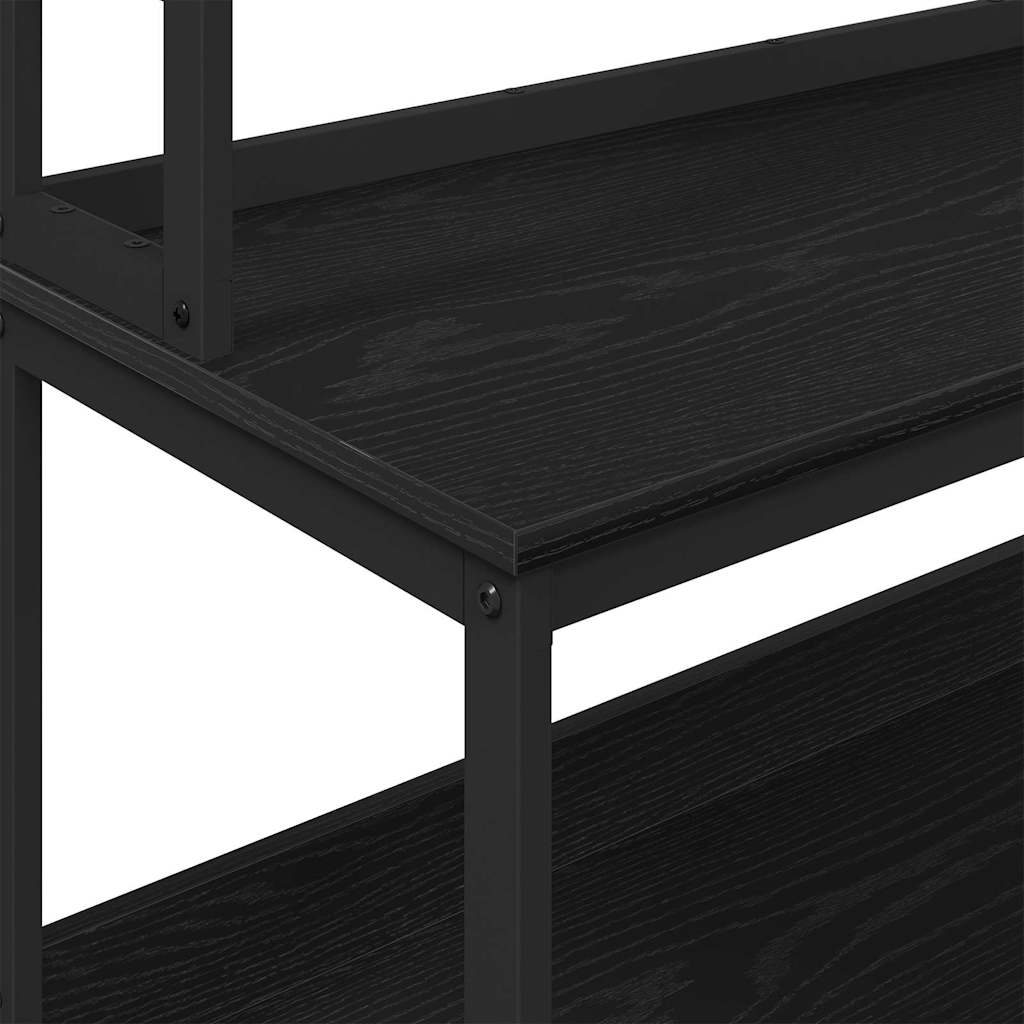 Küchenregal Schwarz Eichen-Optik 80 x 40 x 168 cm Holzwerkstoff