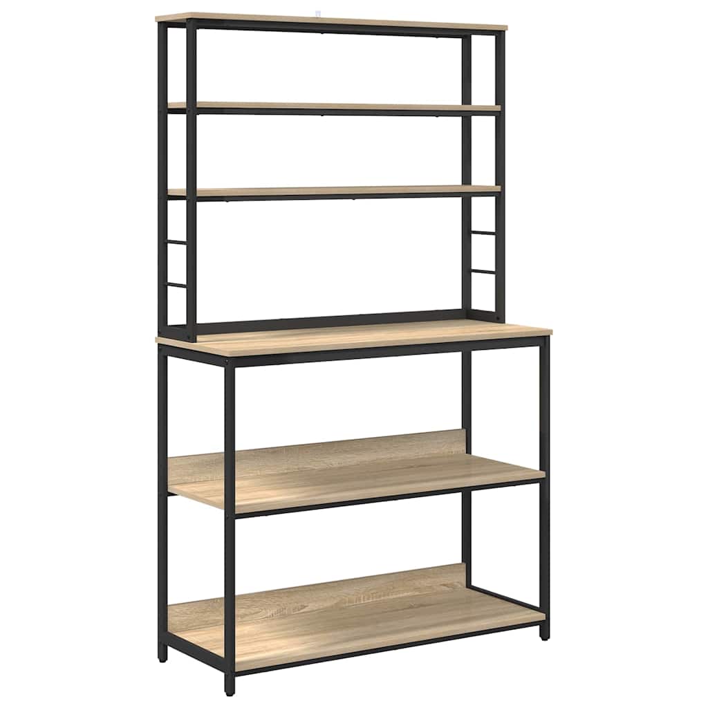 Küchenregal Sonoma-Eiche 100 x 40 x 168 cm Holzwerkstoff