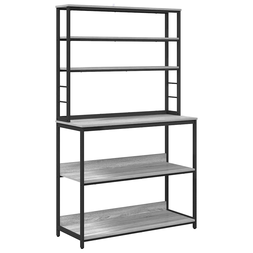 Küchenregal Graues Sonoma 100 x 40 x 168 cm Holzwerkstoff