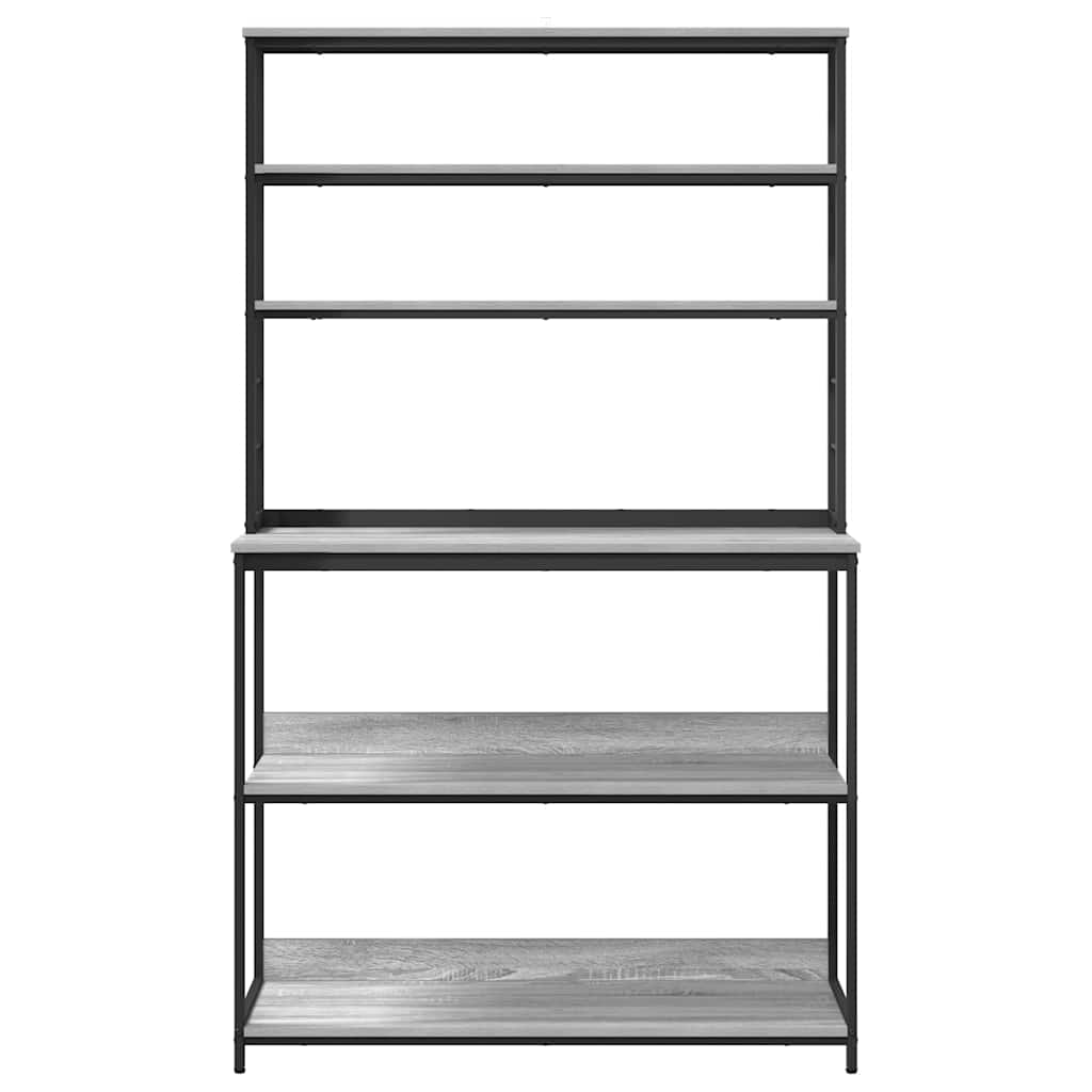 Küchenregal Graues Sonoma 100 x 40 x 168 cm Holzwerkstoff