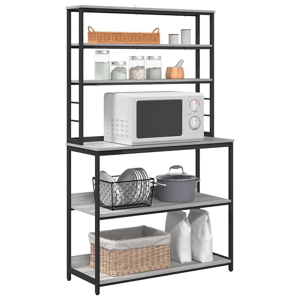 Küchenregal Graues Sonoma 100 x 40 x 168 cm Holzwerkstoff