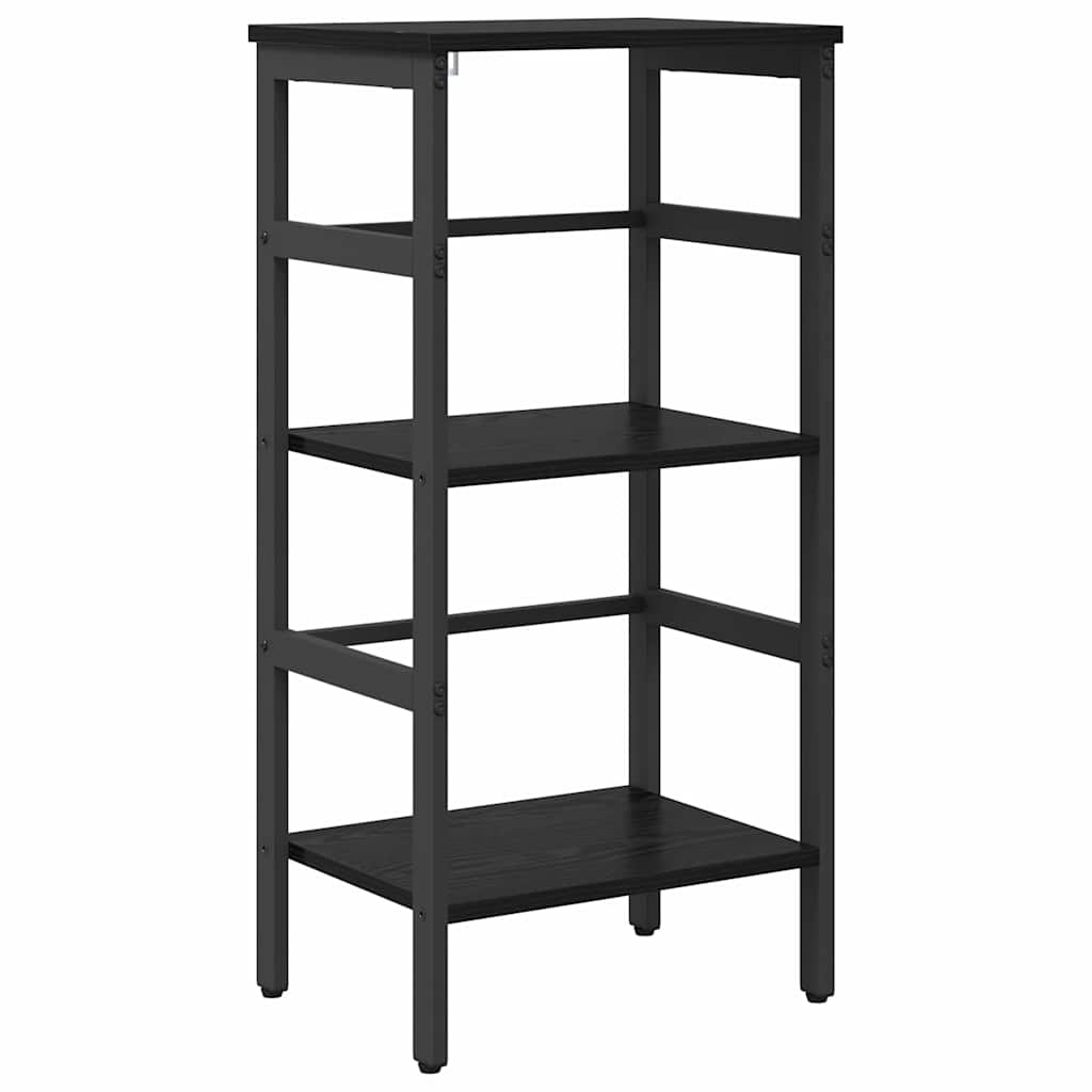 Bücherregal Schwarz Eichen-Optik 40 x 29,5 x 81 cm