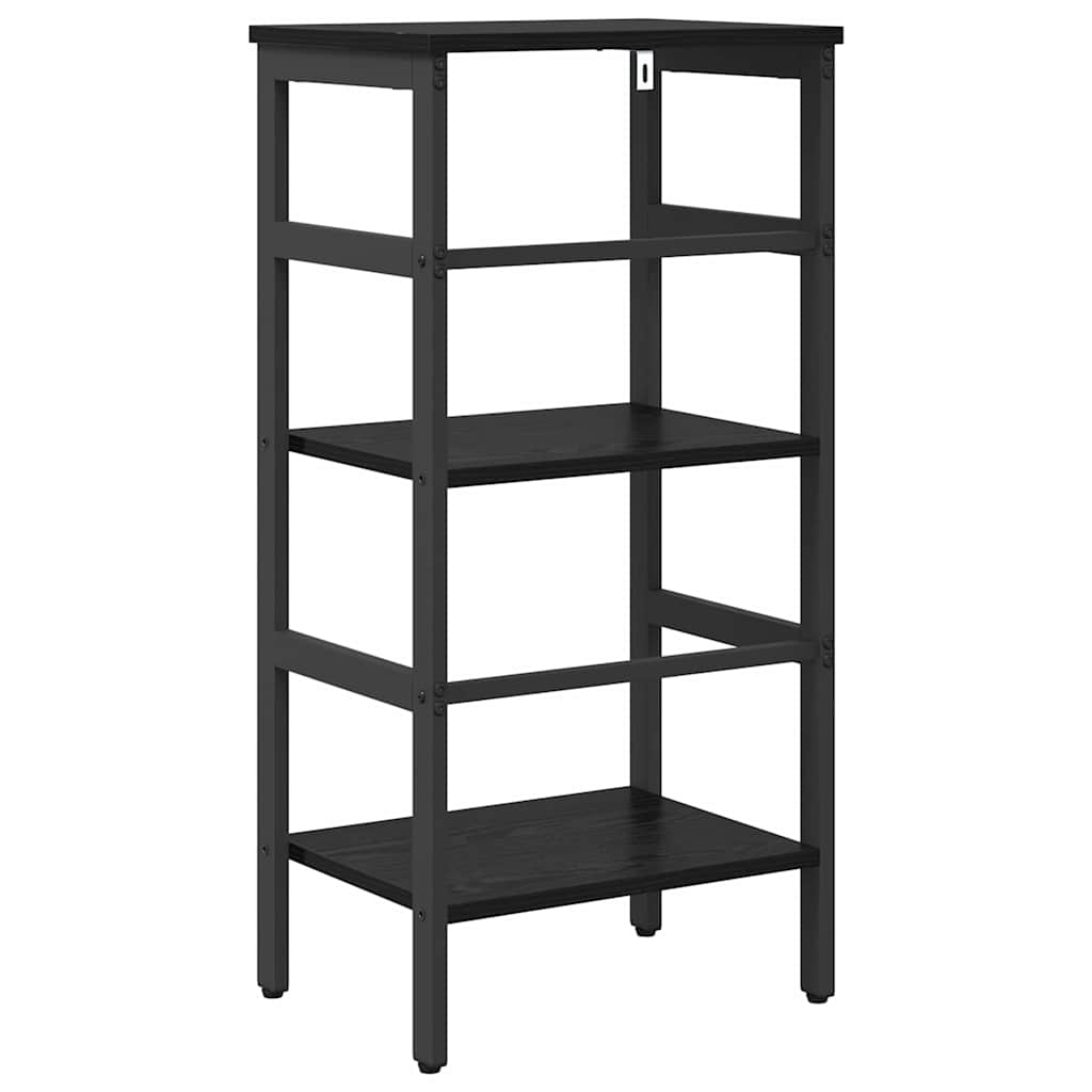 Bücherregal Schwarz Eichen-Optik 40 x 29,5 x 81 cm