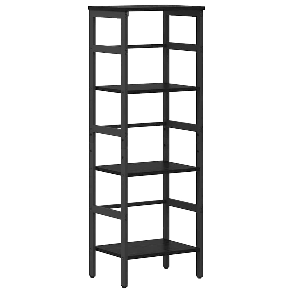 Bücherregal Schwarz Eichen-Optik 40 x 29,5 x 115 cm