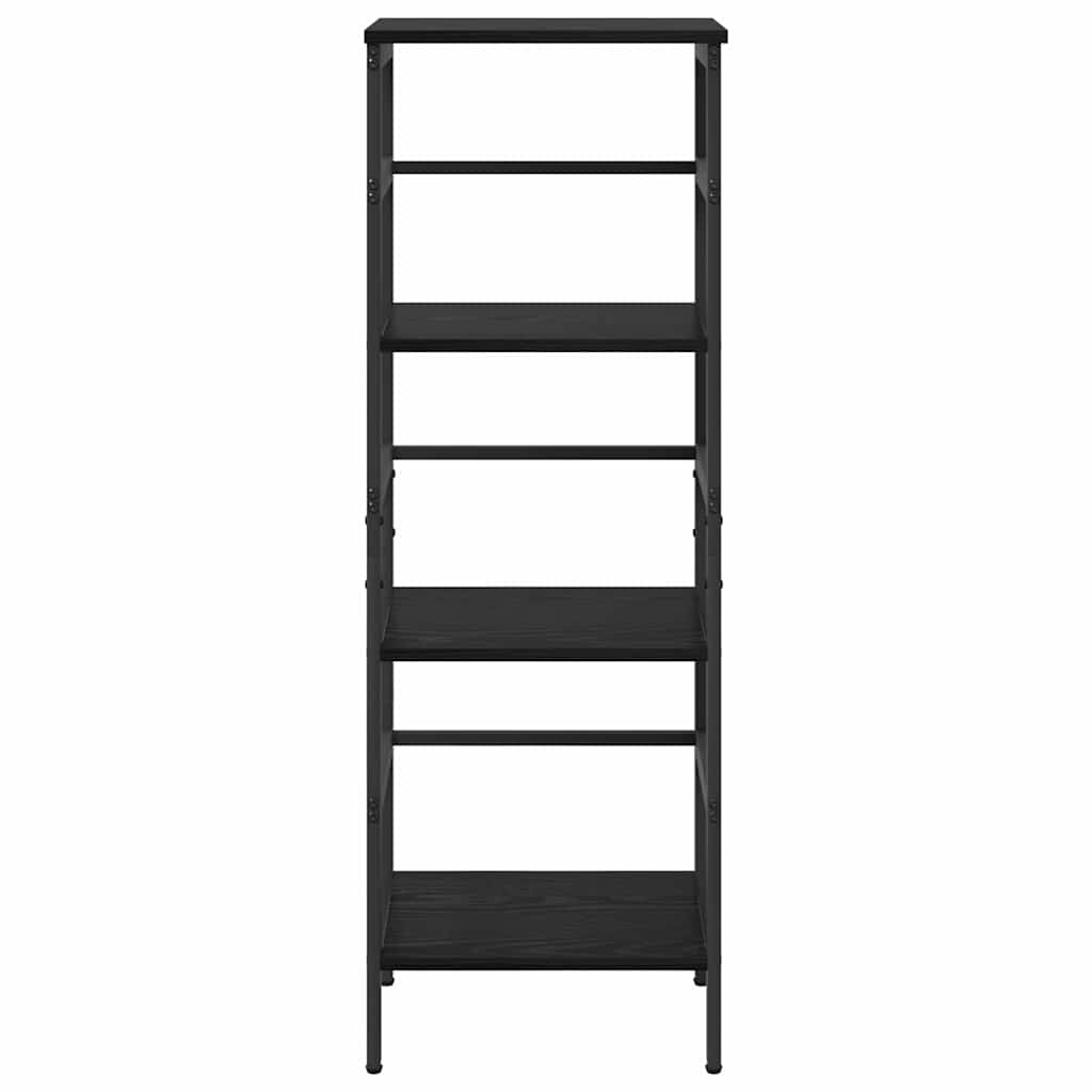 Bücherregal Schwarz Eichen-Optik 40 x 29,5 x 115 cm