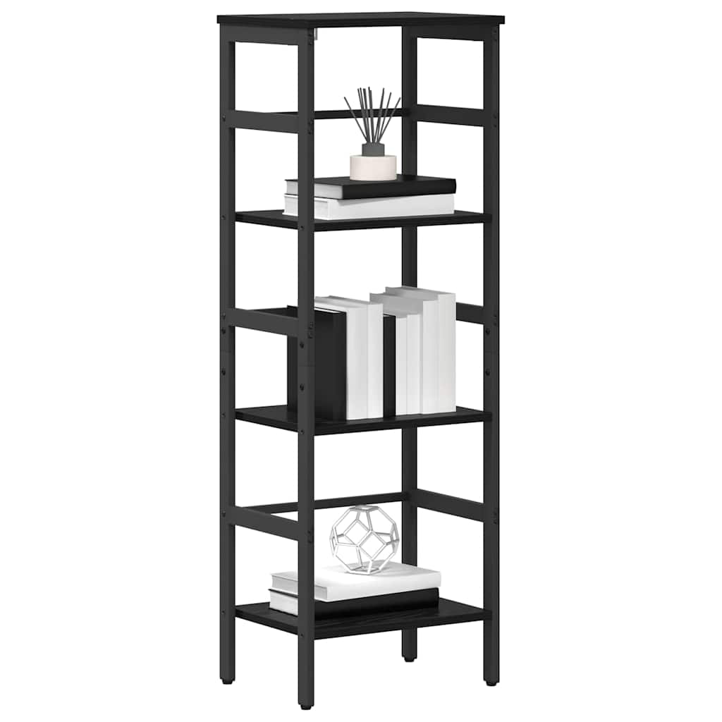 Bücherregal Schwarz Eichen-Optik 40 x 29,5 x 115 cm