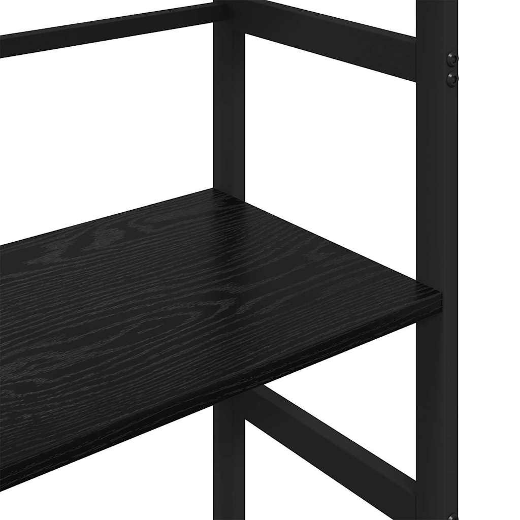 Bücherregal Schwarz Eichen-Optik 40 x 29,5 x 149 cm
