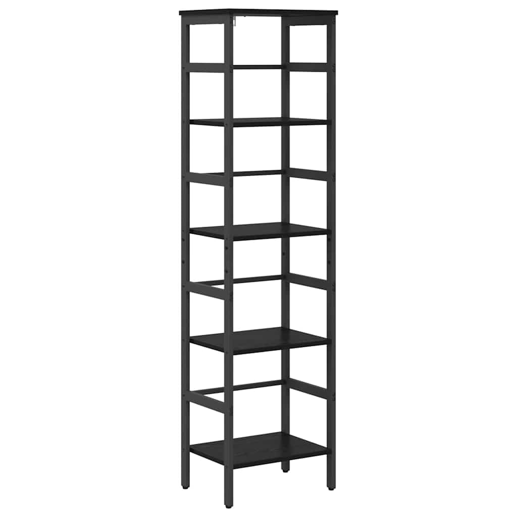 Bücherregal Schwarz Eichen-Optik 40 x 29,5 x 149 cm