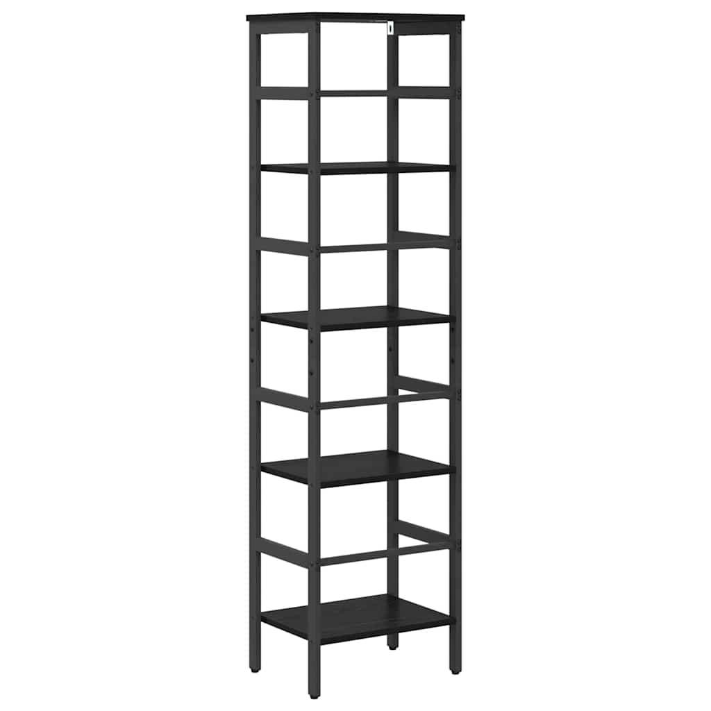 Bücherregal Schwarz Eichen-Optik 40 x 29,5 x 149 cm