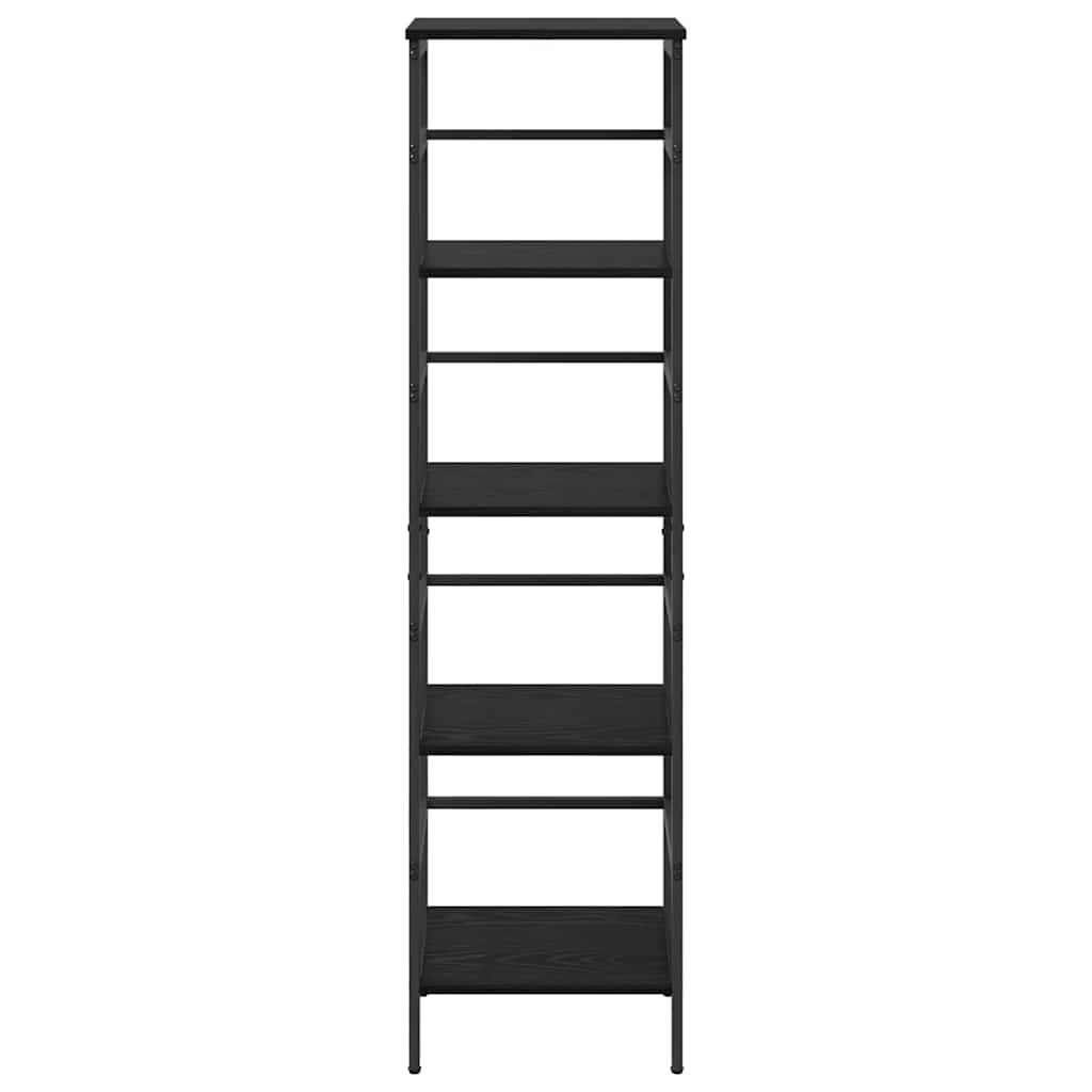 Bücherregal Schwarz Eichen-Optik 40 x 29,5 x 149 cm