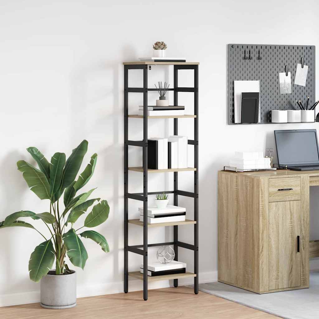 Bücherregal Sonoma-Eiche 40 x 29,5 x 149 cm Holzwerkstoff
