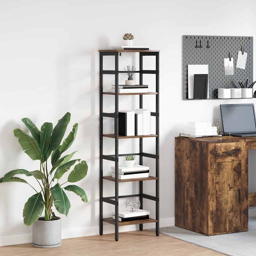 Bücherregal Geräucherte Eiche 40 x 29,5 x 149 cm Holzwerkstoff