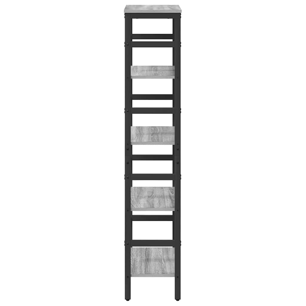 Bücherregal Graues Sonoma 40 x 29,5 x 149 cm Holzwerkstoff