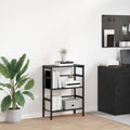 Bücherregal Schwarz Eichen-Optik 60 x 29,5 x 81 cm