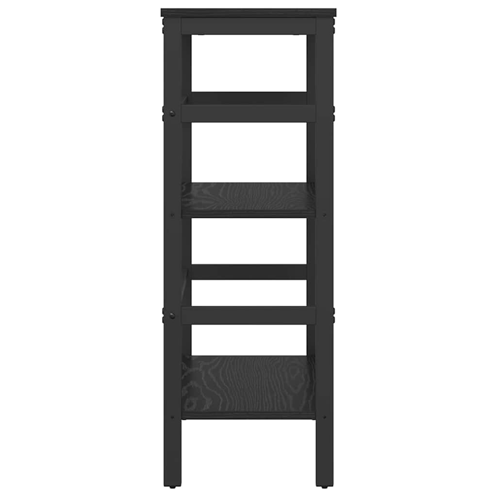 Bücherregal Schwarz Eichen-Optik 60 x 29,5 x 81 cm