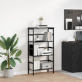 Bücherregal Schwarz Eichen-Optik 60 x 29,5 x 115 cm