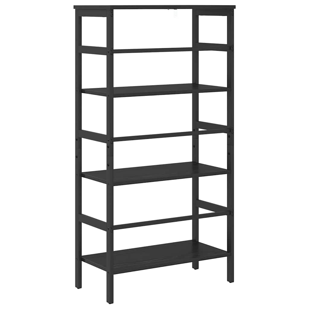 Bücherregal Schwarz Eichen-Optik 60 x 29,5 x 115 cm