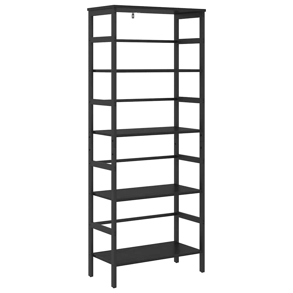 Bücherregal Schwarz Eichen-Optik 60 x 29,5 x 149 cm