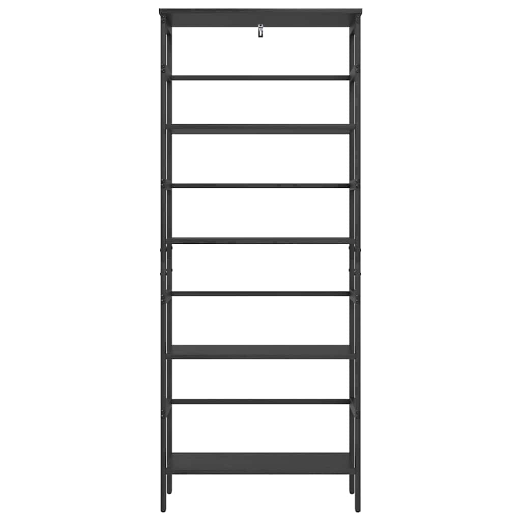 Bücherregal Schwarz Eichen-Optik 60 x 29,5 x 149 cm