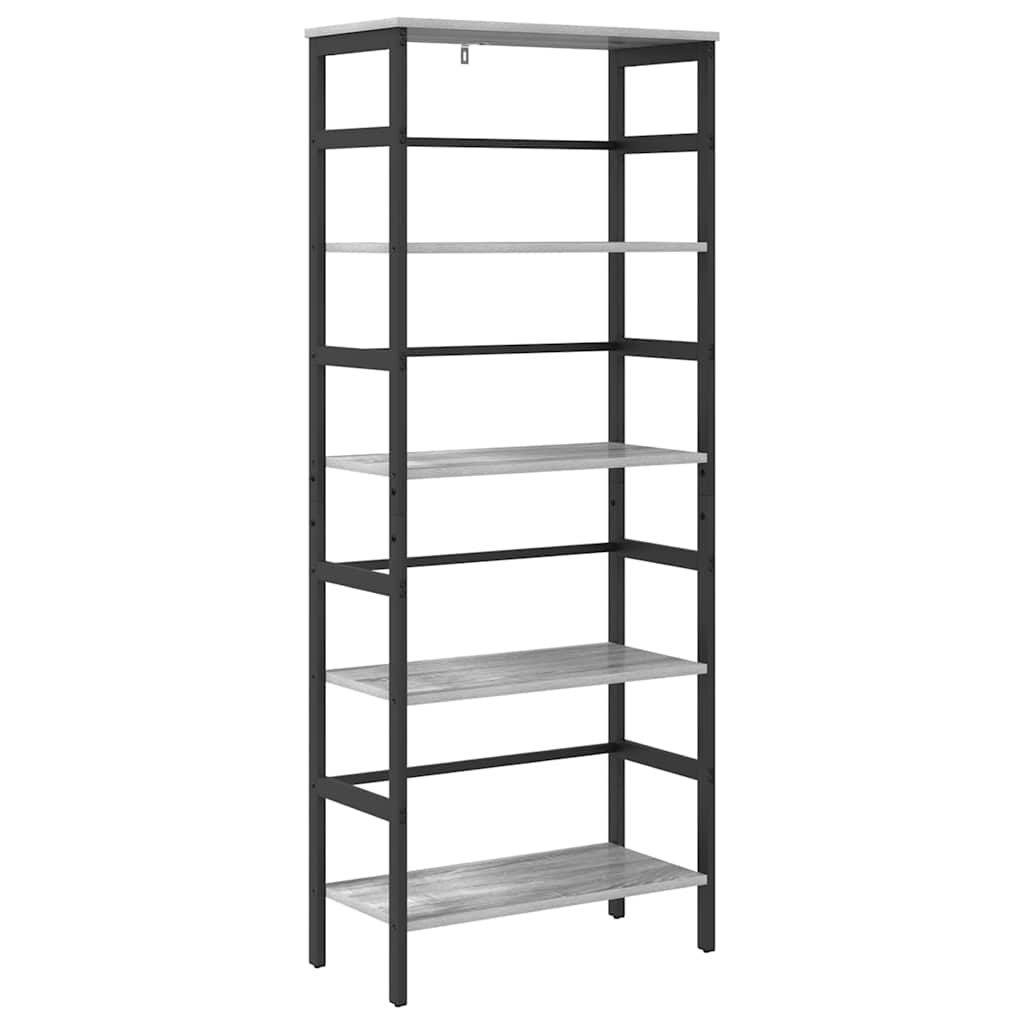 Bücherregal Graues Sonoma 60 x 29,5 x 149 cm Holzwerkstoff