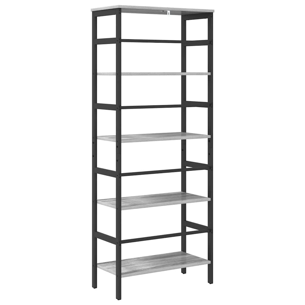 Bücherregal Graues Sonoma 60 x 29,5 x 149 cm Holzwerkstoff