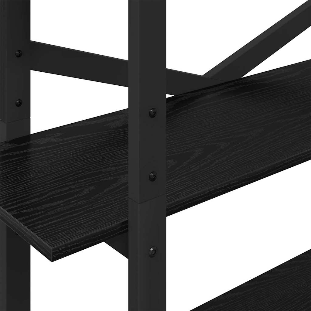 Bücherregal Schwarz Eichen-Optik 100 x 33,5 x 178 cm