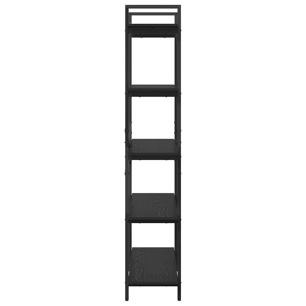 Bücherregal Schwarz Eichen-Optik 100 x 33,5 x 178 cm