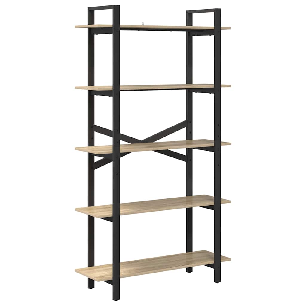 Bücherregal Sonoma-Eiche 100 x 33,5 x 178 cm Holzwerkstoff