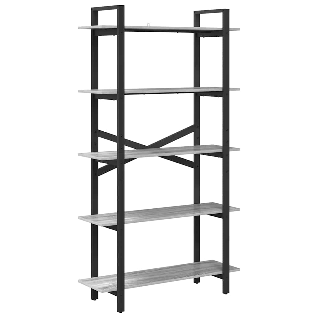 Bücherregal Graues Sonoma 100 x 33,5 x 178 cm Holzwerkstoff