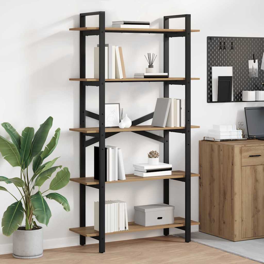 Bücherregal Artisan-Eiche 100 x 33,5 x 178 cm Holzwerkstoff