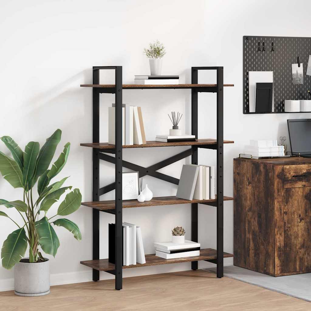 Bücherregal Geräucherte Eiche 100 x 33,5 x 140 cm Holzwerkstoff