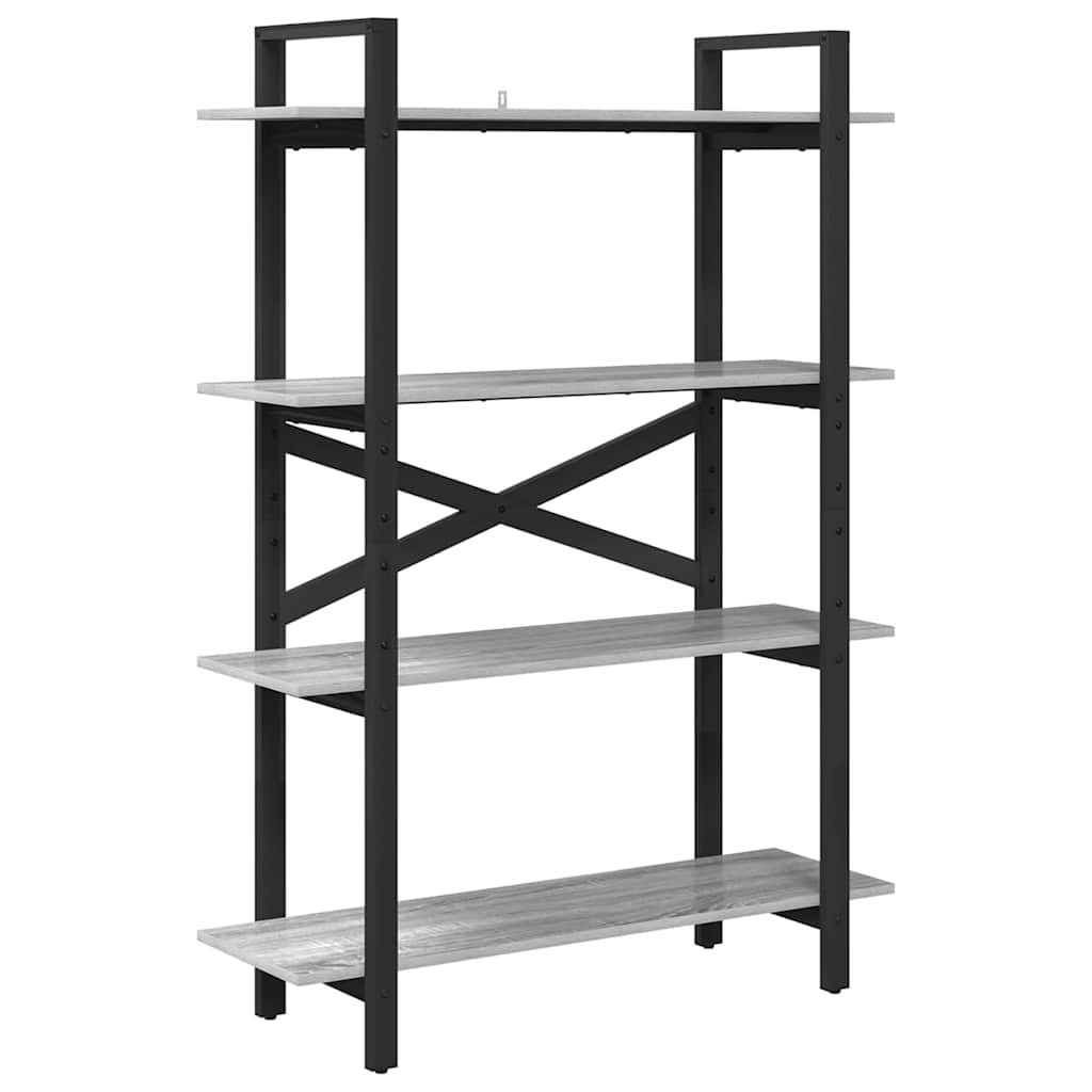 Bücherregal Graues Sonoma 100 x 33,5 x 140 cm Holzwerkstoff